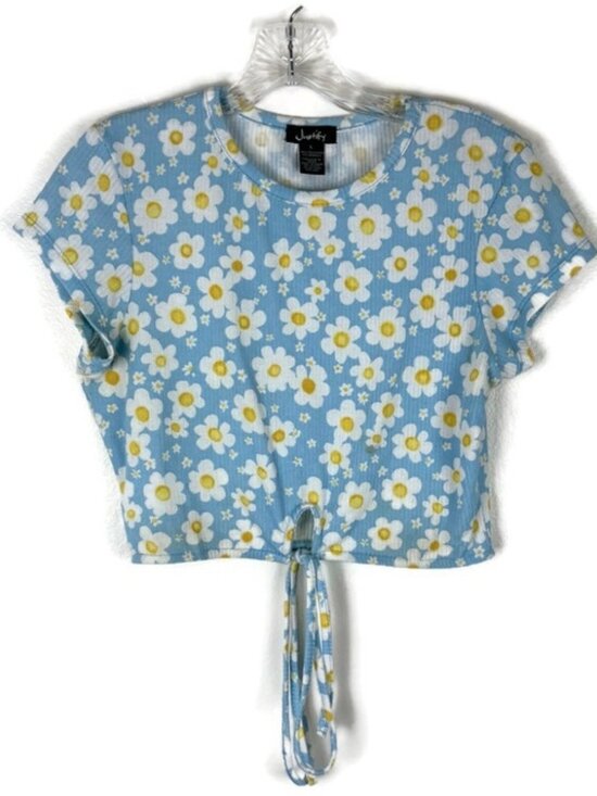 Tops - Crop Top in Blue/White